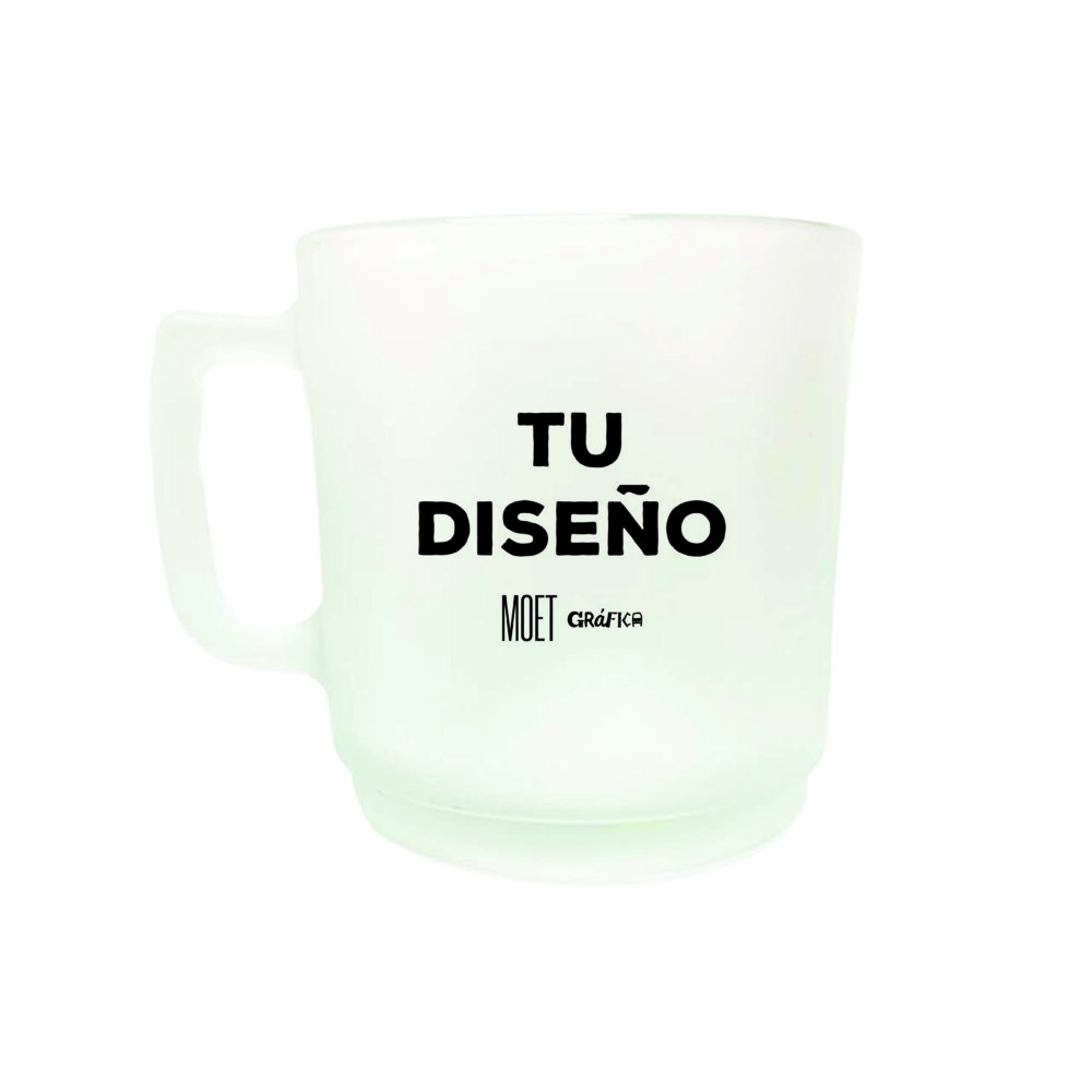 Taza Vidrio Esmerilado