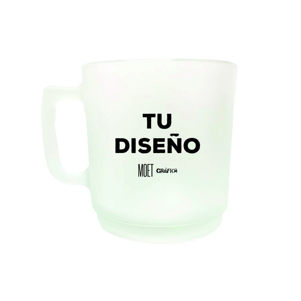 Taza Vidrio Esmerilado