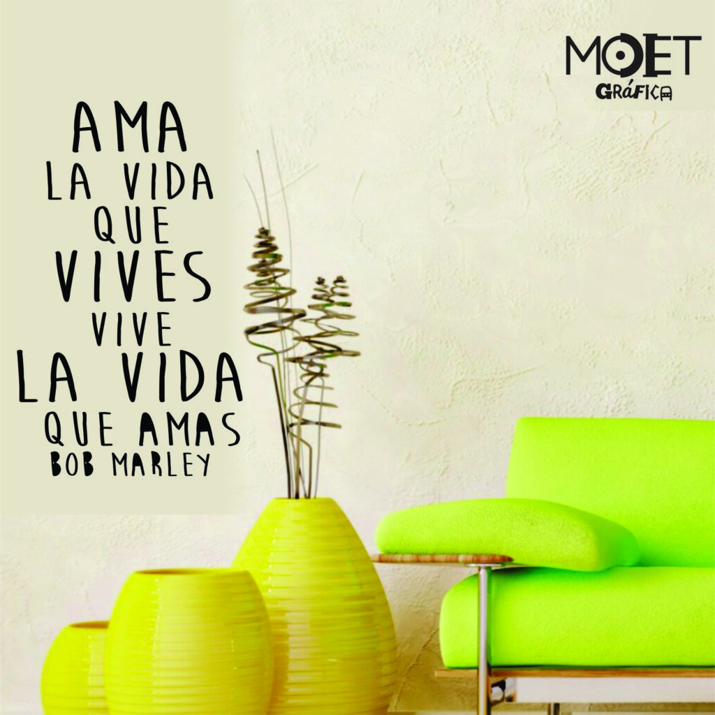 Frase "AMA LA VIDA QUE VIVES"